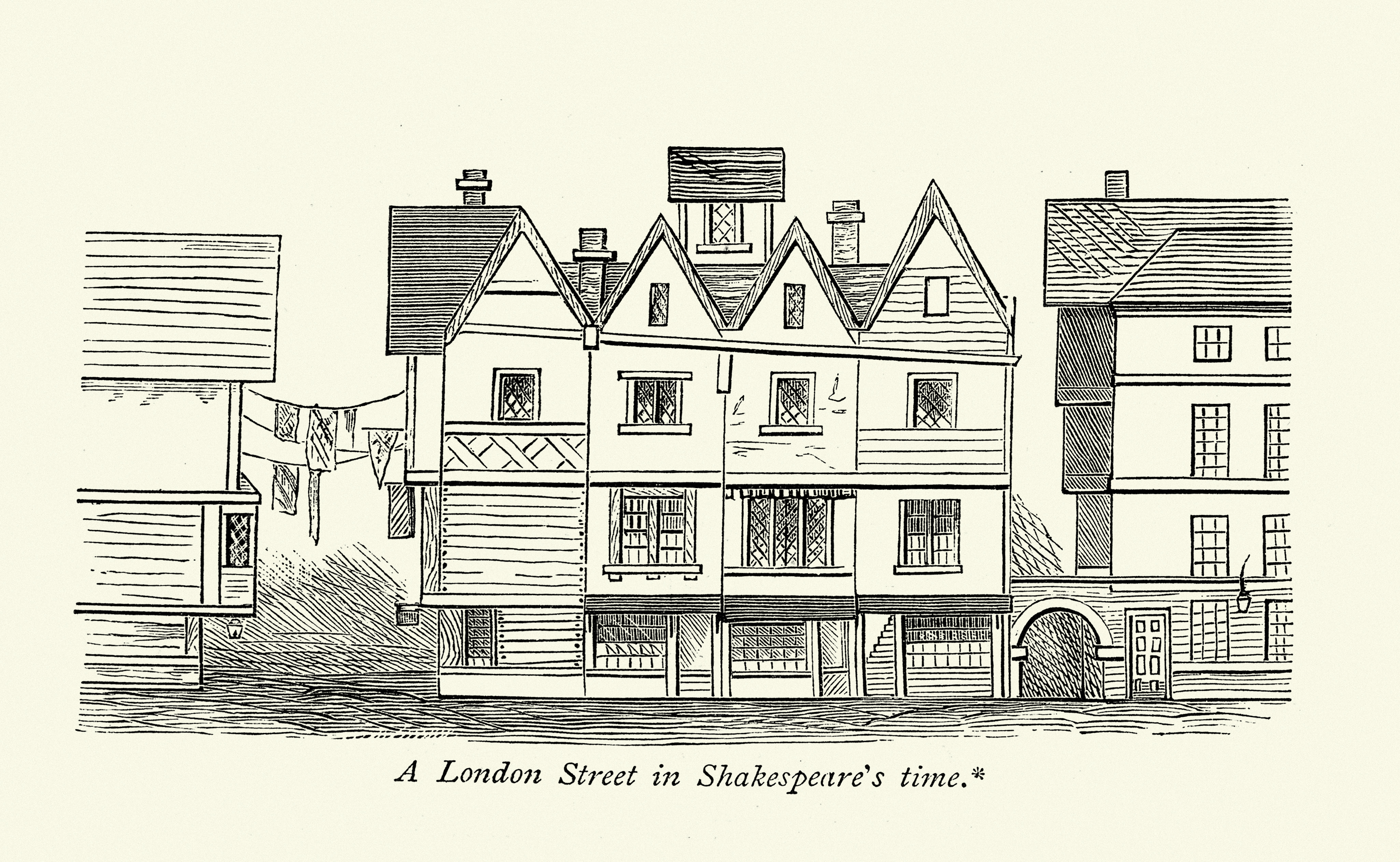  A London street in Shakespeare's time