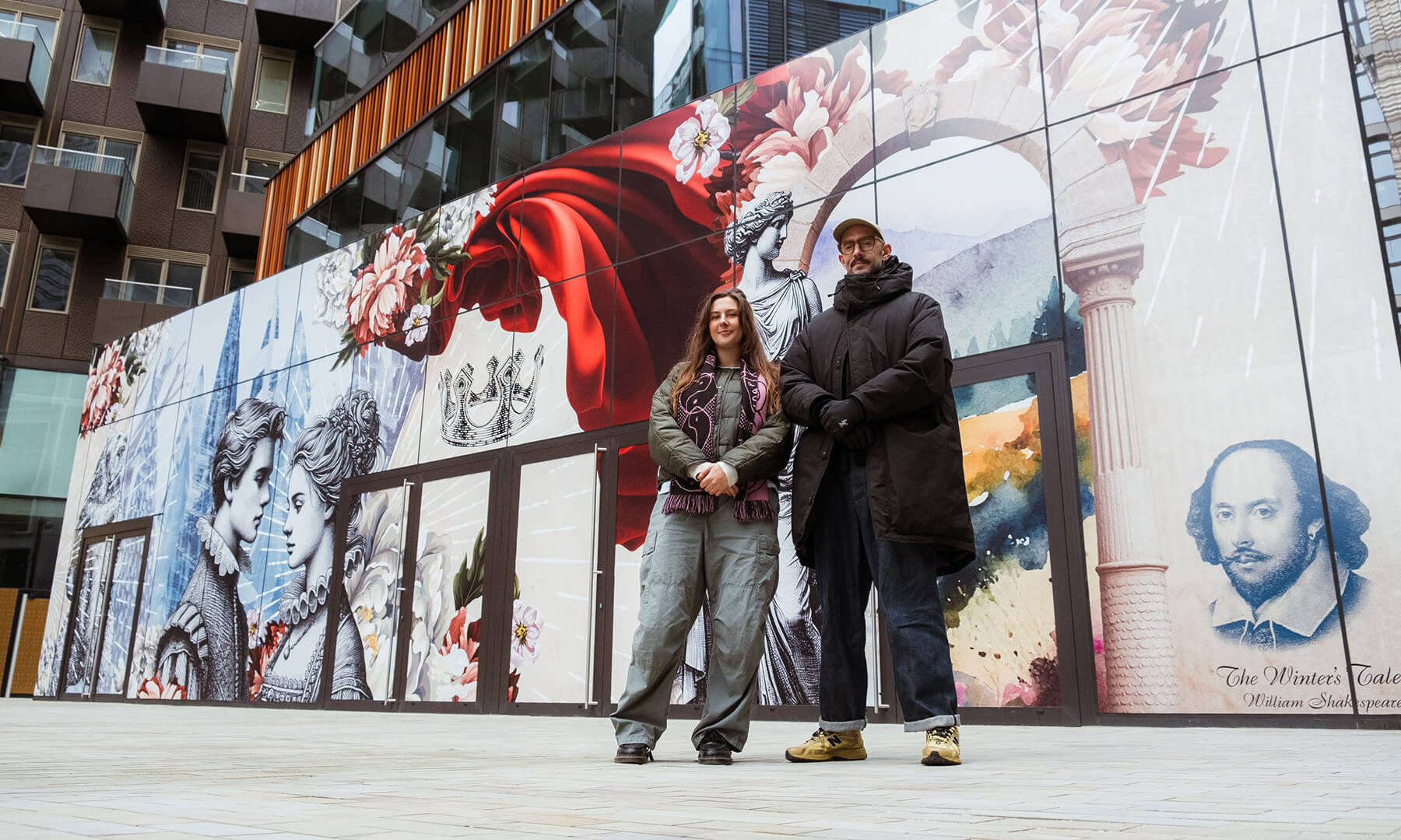 Artists Courtney Richards and Neil Edward at The Stage.