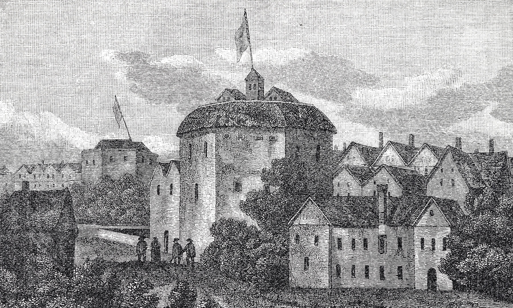 The Globe Theatre Illustration from 19th century